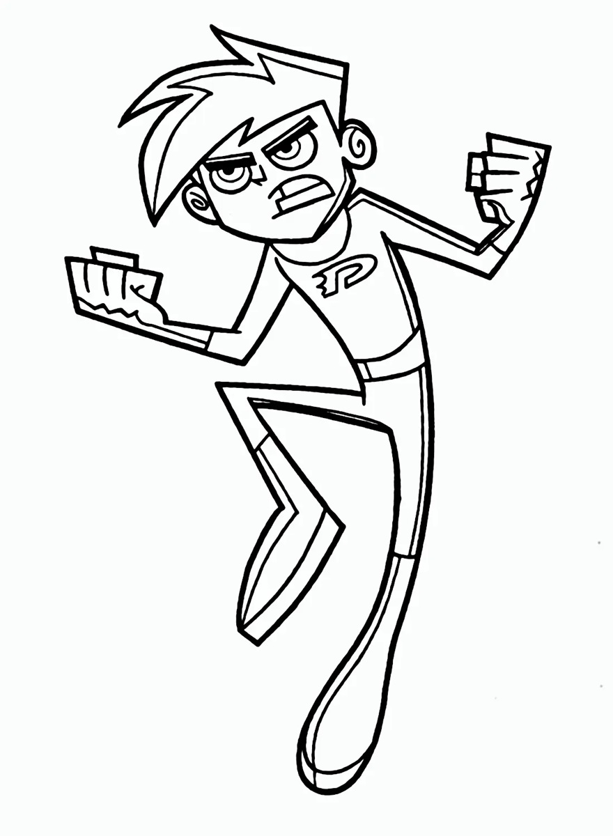 Çocuklar İçin Danny Phantom Boyama Sayfaları 