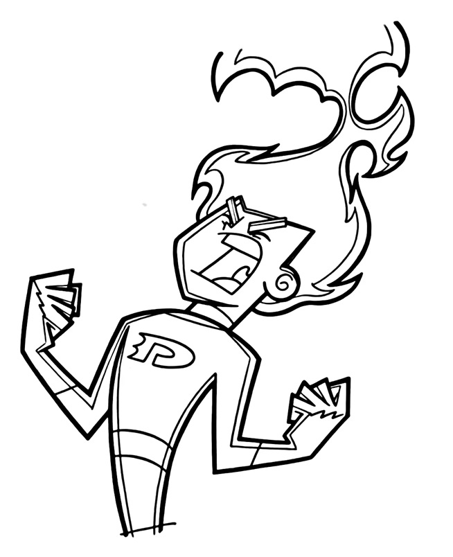 Çocuklar İçin Danny Phantom Boyama Sayfaları 