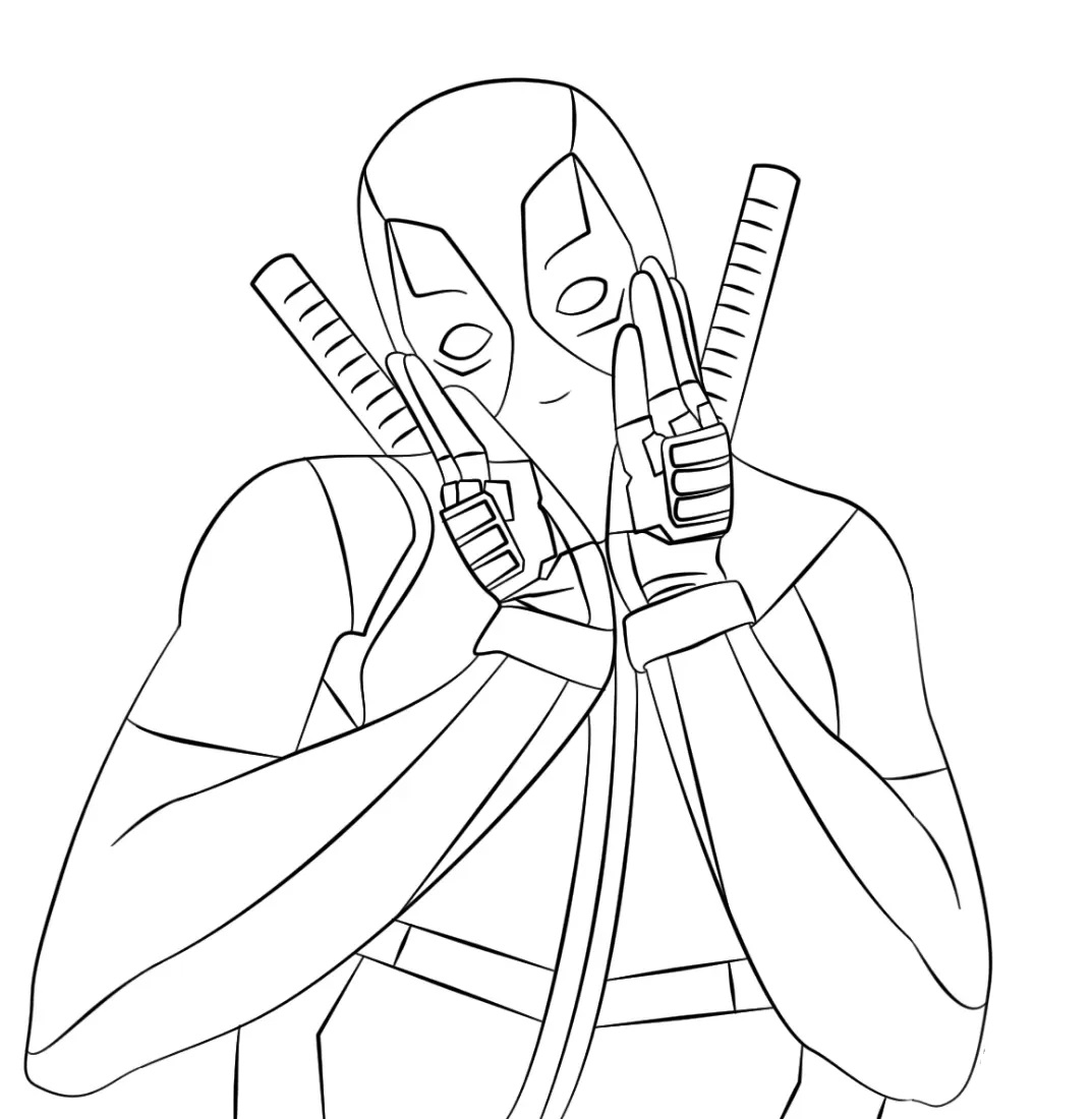 Çocuklar İçin Deadpool Boyama Sayfaları 