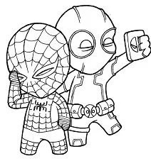 Çocuklar İçin Deadpool Boyama Sayfaları 