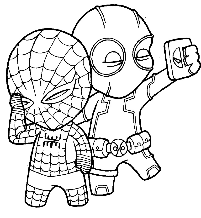 Çocuklar İçin Deadpool Boyama Sayfaları 