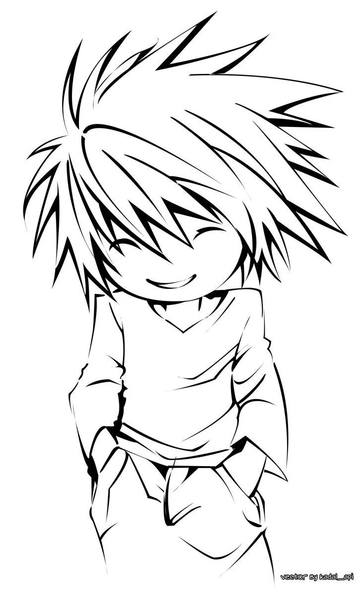 Çocuklar İçin Death Note Boyama Sayfaları 
