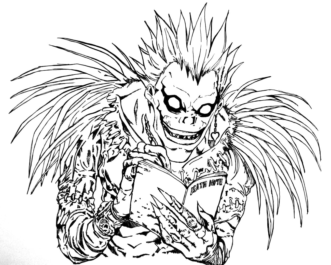 Çocuklar İçin Death Note Boyama Sayfaları 