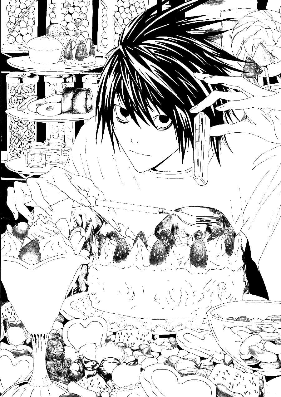 Çocuklar İçin Death Note Boyama Sayfaları 
