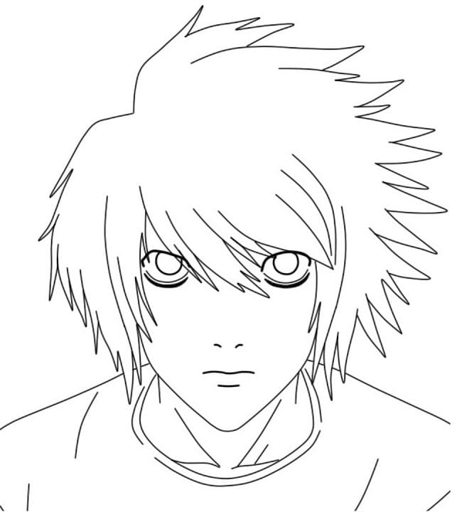 Çocuklar İçin Death Note Boyama Sayfaları 