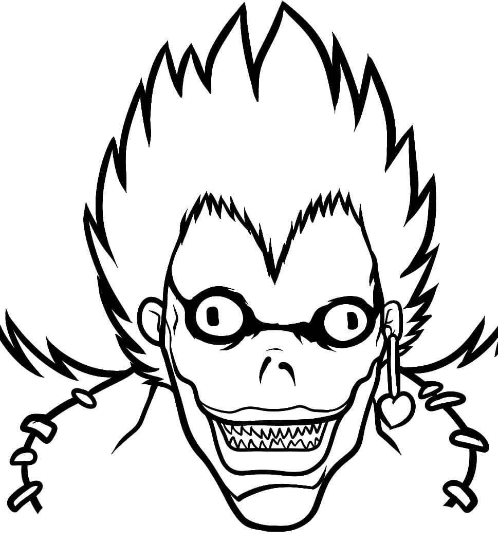 Çocuklar İçin Death Note Boyama Sayfaları 