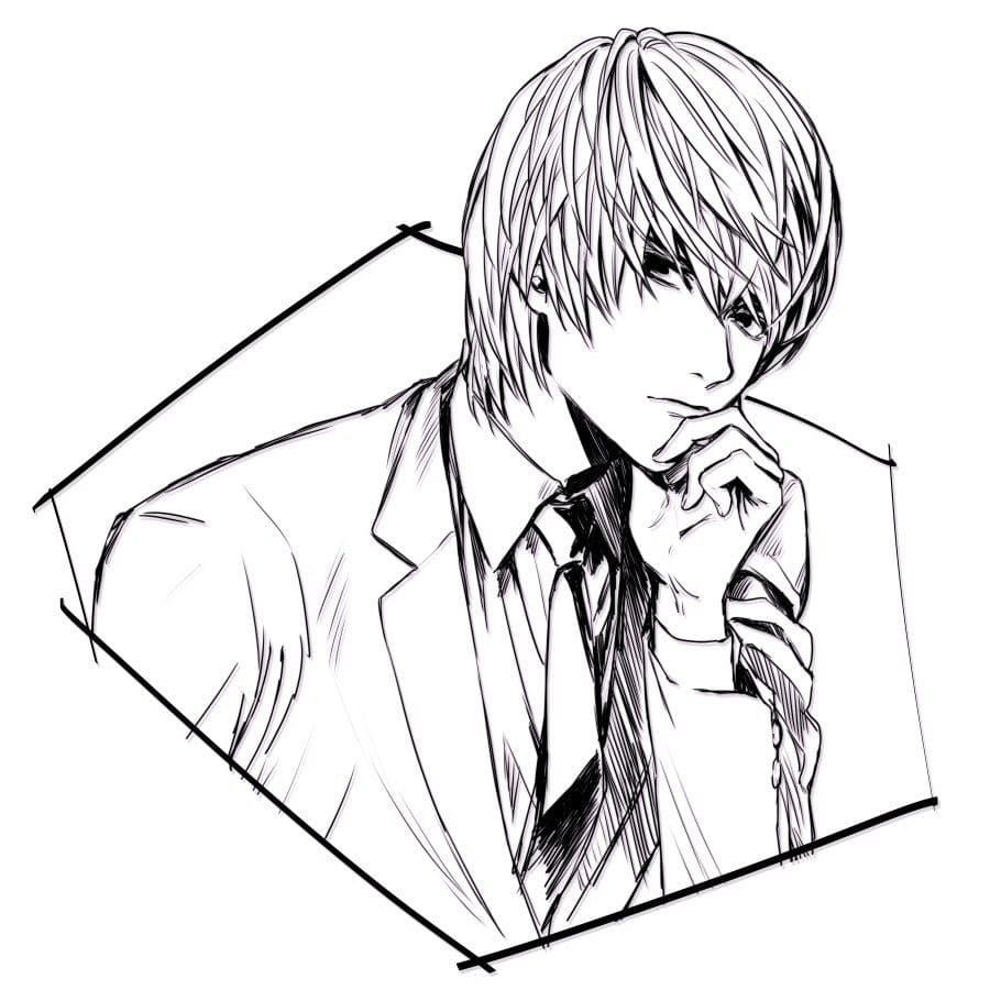Çocuklar İçin Death Note Boyama Sayfaları 