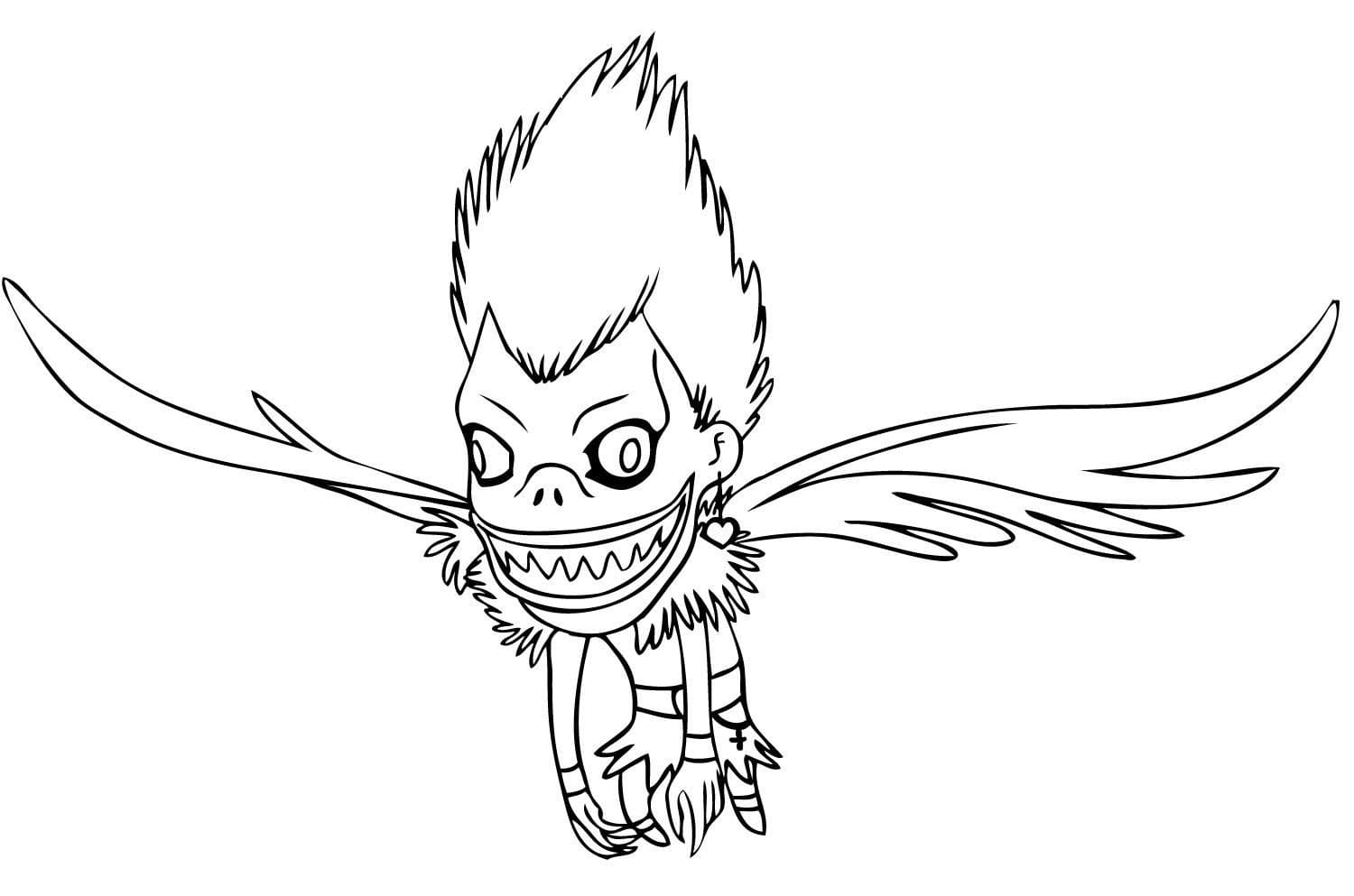 Çocuklar İçin Death Note Boyama Sayfaları 