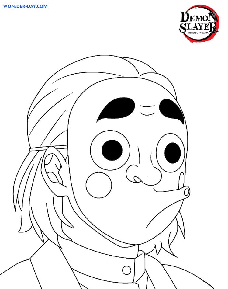 Çocuklar İçin Demon Slayer Boyama Sayfaları 