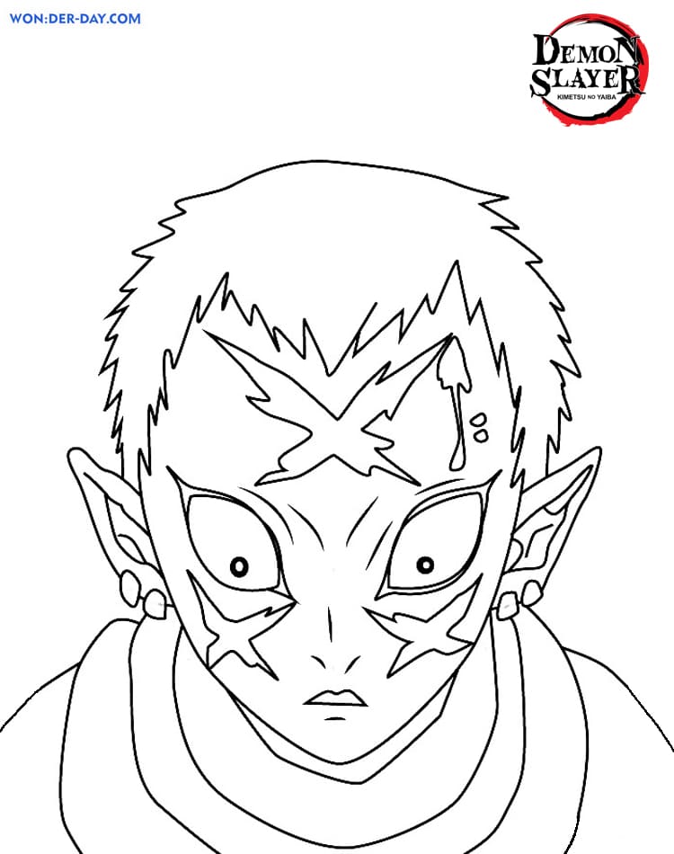 Çocuklar İçin Demon Slayer Boyama Sayfaları 