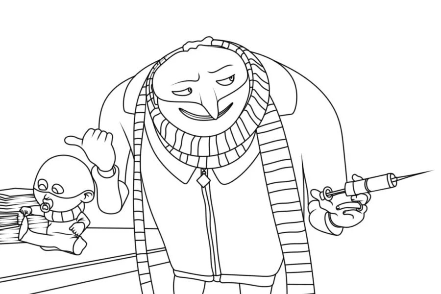 Çocuklar İçin Despicable Me-4 Boyama Sayfaları 