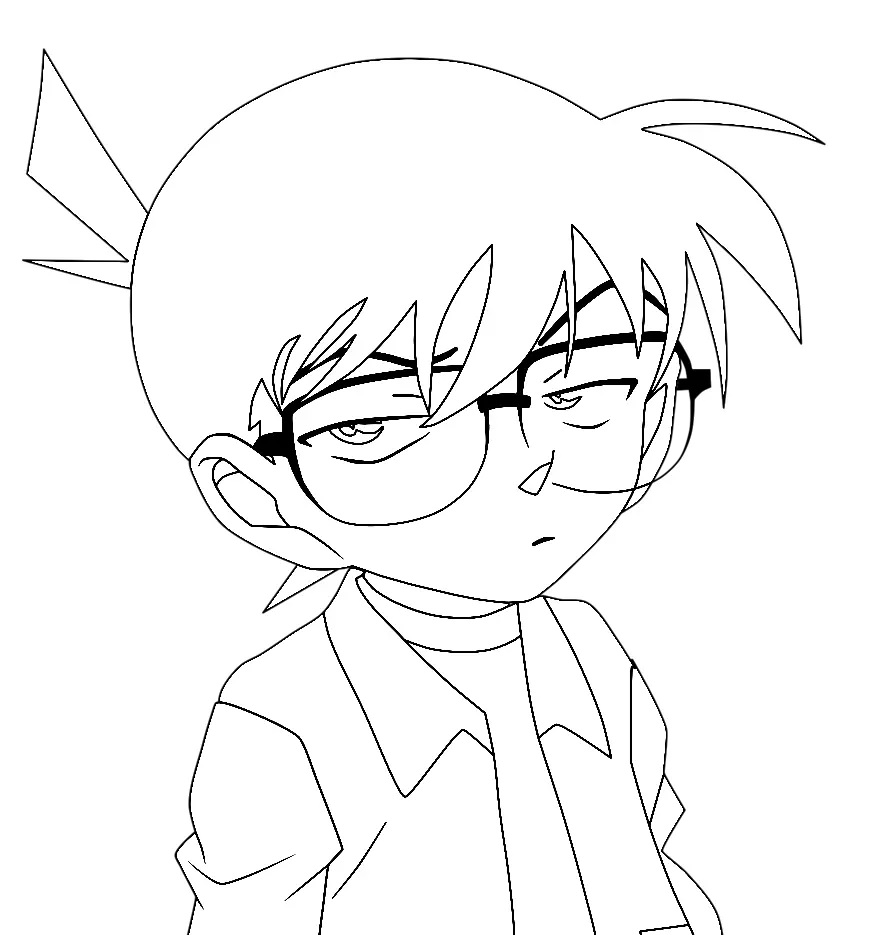 Çocuklar İçin Detective Conan Boyama Sayfaları 