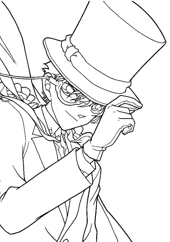 Çocuklar İçin Detective Conan Boyama Sayfaları 