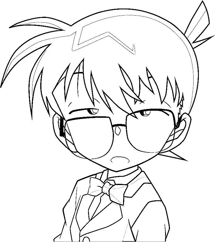 Çocuklar İçin Detective Conan Boyama Sayfaları 