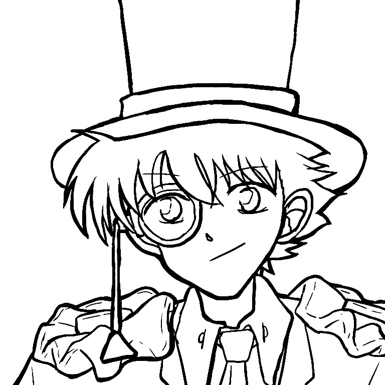 Çocuklar İçin Detective Conan Boyama Sayfaları 
