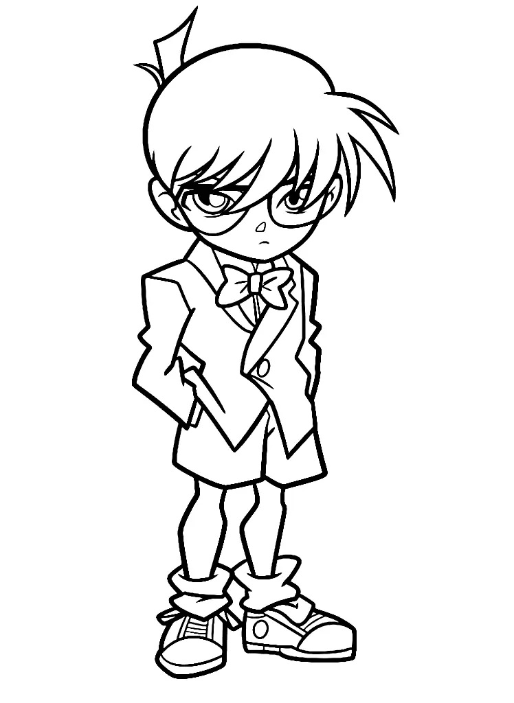 Çocuklar İçin Detective Conan Boyama Sayfaları 