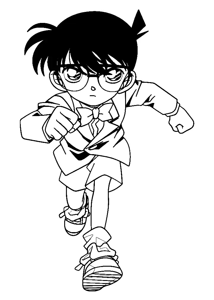 Çocuklar İçin Detective Conan Boyama Sayfaları 