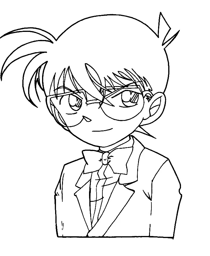 Çocuklar İçin Detective Conan Boyama Sayfaları 