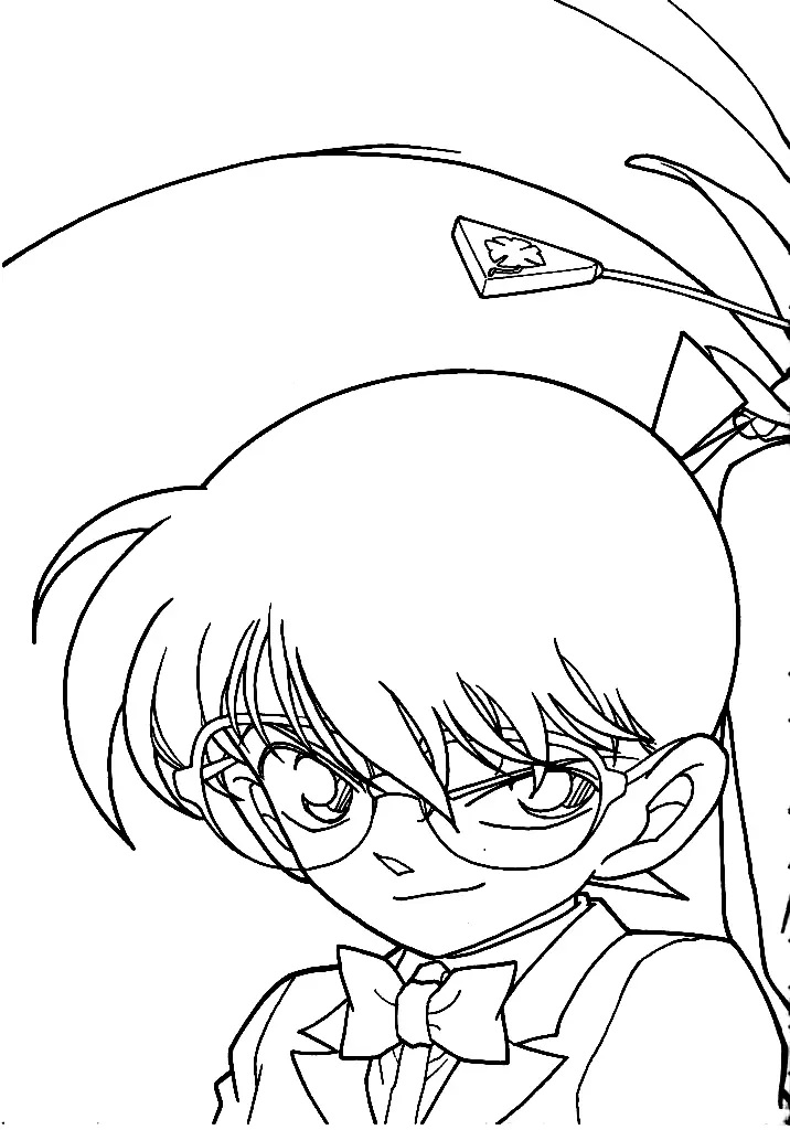 Çocuklar İçin Detective Conan Boyama Sayfaları 