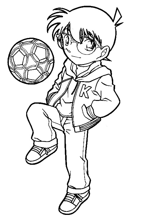 Çocuklar İçin Detective Conan Boyama Sayfaları 