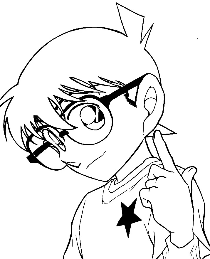 Çocuklar İçin Detective Conan Boyama Sayfaları 