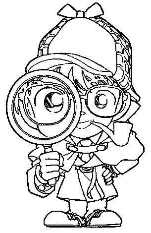 Çocuklar İçin Detective Conan Boyama Sayfaları 