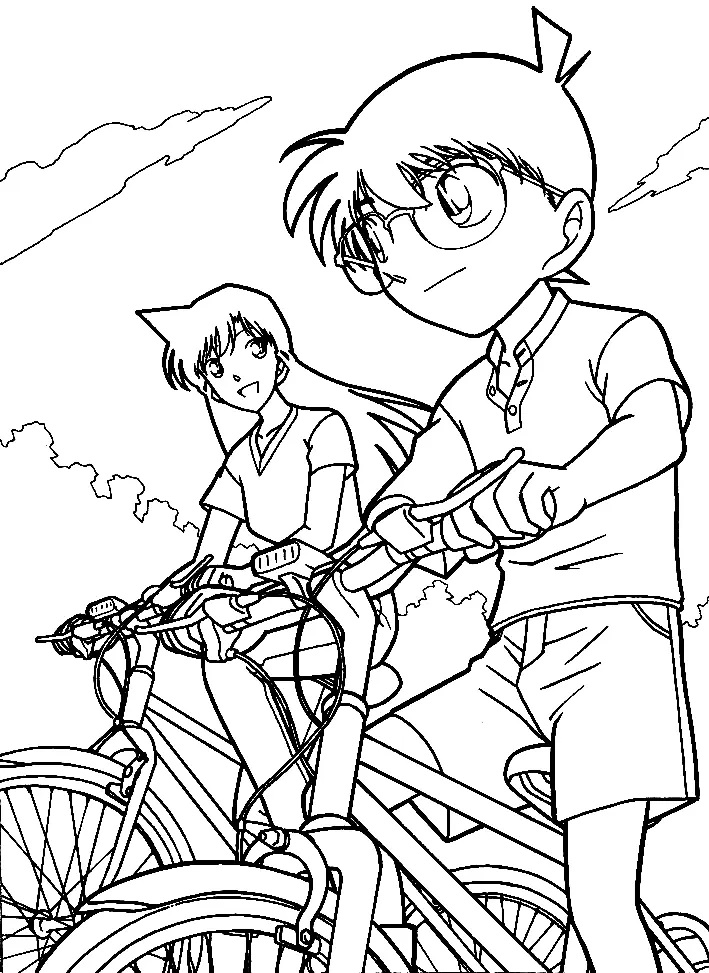 Çocuklar İçin Detective Conan Boyama Sayfaları 