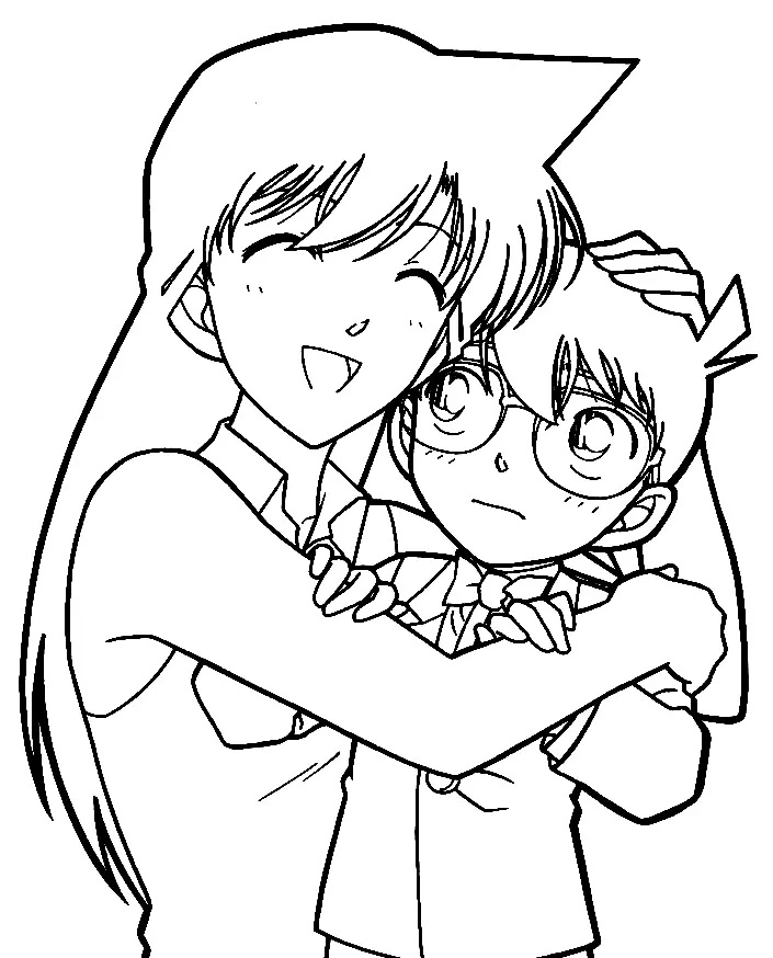 Çocuklar İçin Detective Conan Boyama Sayfaları 