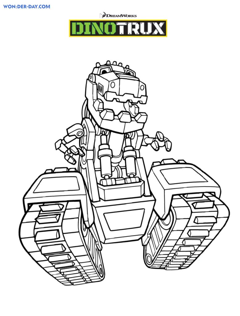 Çocuklar İçin Dinotrux Boyama Sayfaları 