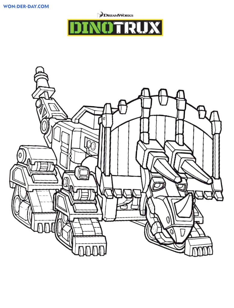 Çocuklar İçin Dinotrux Boyama Sayfaları 