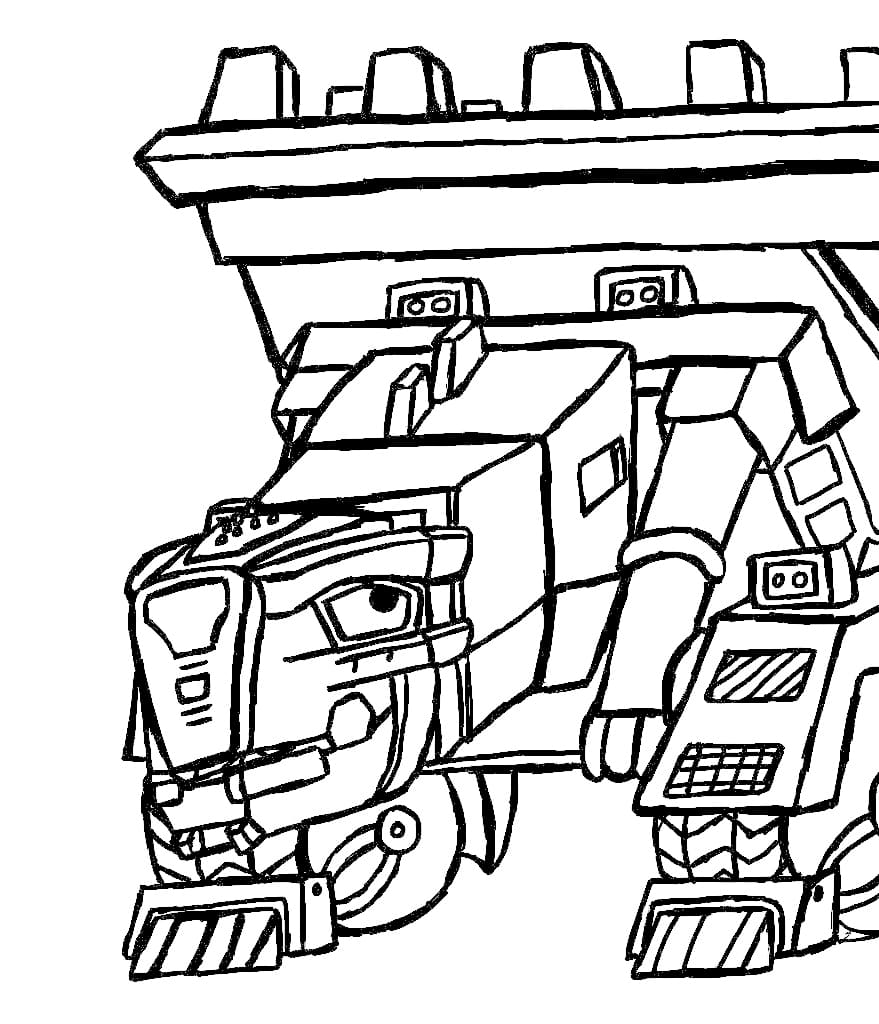 Çocuklar İçin Dinotrux Boyama Sayfaları 