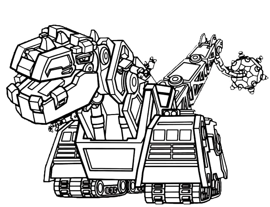 Çocuklar İçin Dinotrux Boyama Sayfaları 