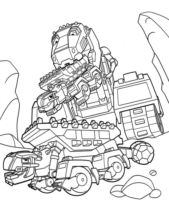 Çocuklar İçin Dinotrux Boyama Sayfaları 