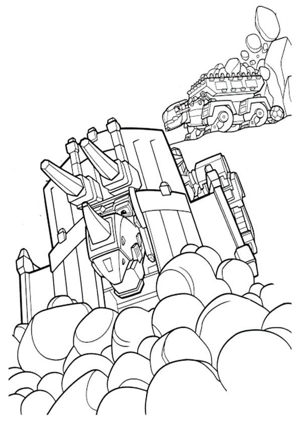 Çocuklar İçin Dinotrux Boyama Sayfaları 