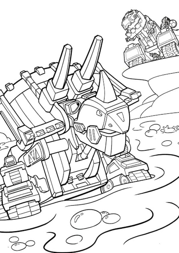 Çocuklar İçin Dinotrux Boyama Sayfaları 