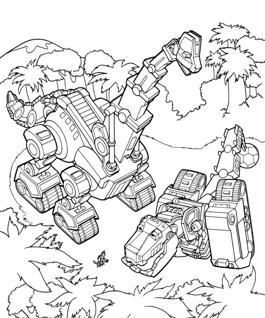 Çocuklar İçin Dinotrux Boyama Sayfaları 