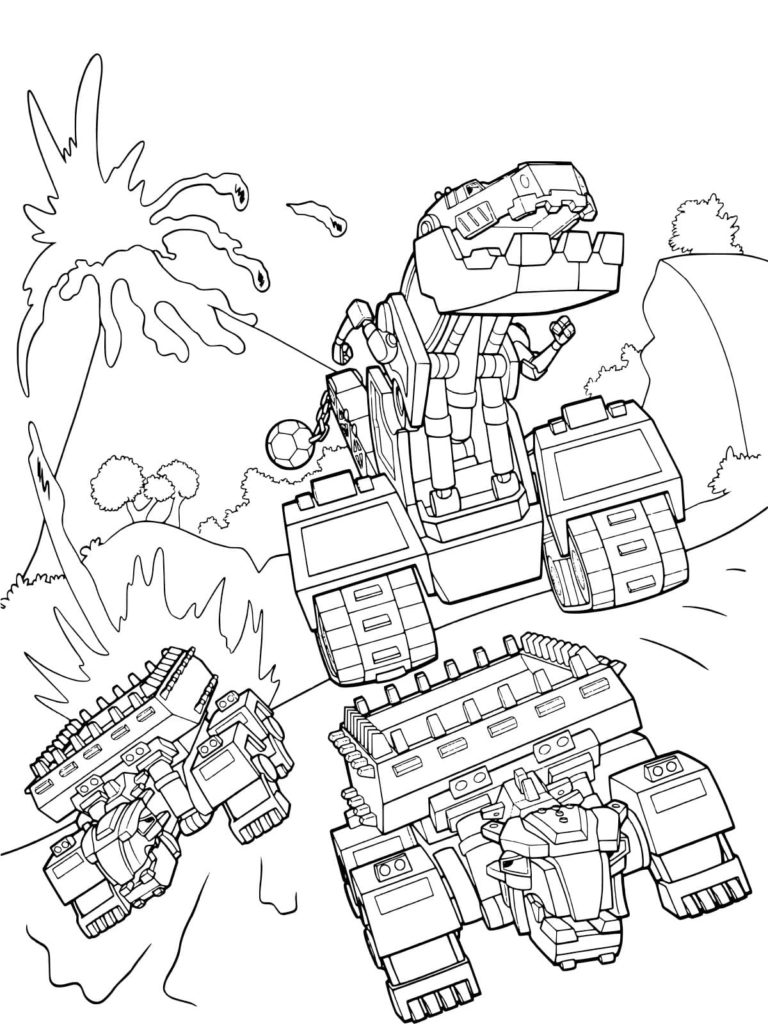 Çocuklar İçin Dinotrux Boyama Sayfaları 