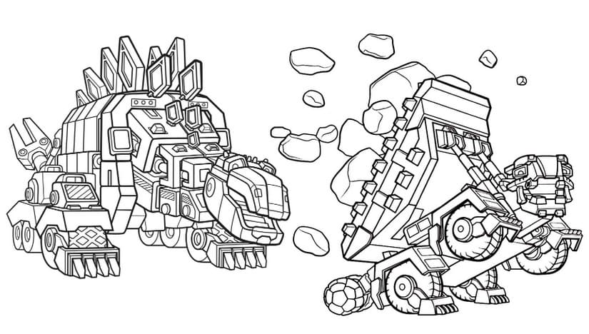Çocuklar İçin Dinotrux Boyama Sayfaları 