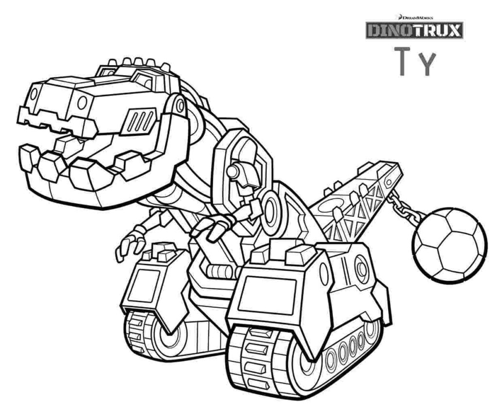 Çocuklar İçin Dinotrux Boyama Sayfaları 
