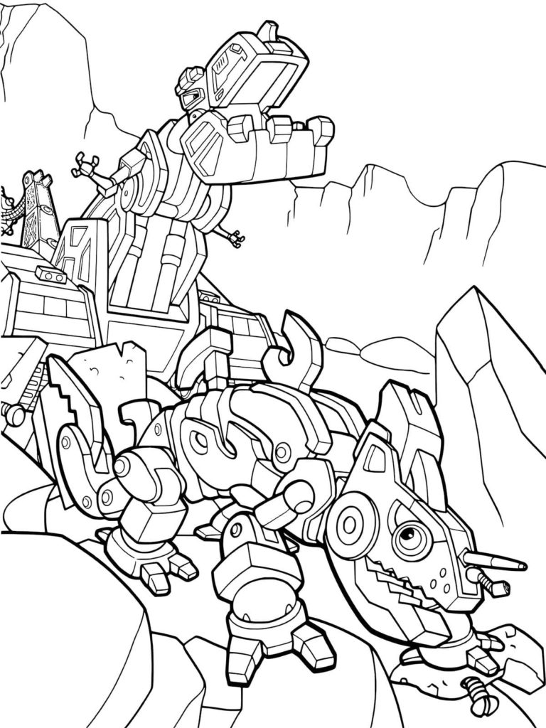 Çocuklar İçin Dinotrux Boyama Sayfaları 
