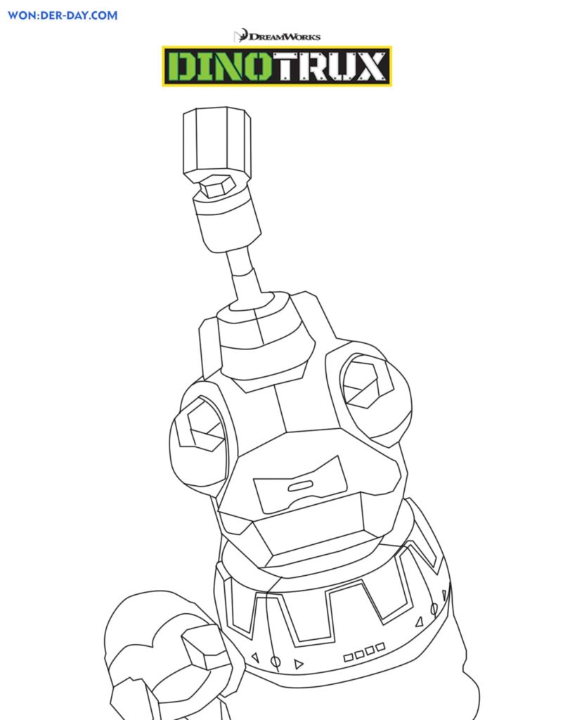 Çocuklar İçin Dinotrux Boyama Sayfaları 