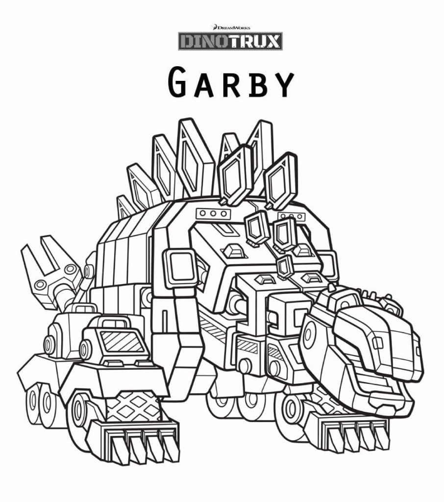 Çocuklar İçin Dinotrux Boyama Sayfaları 