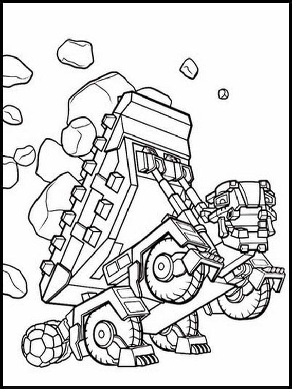 Çocuklar İçin Dinotrux Boyama Sayfaları 
