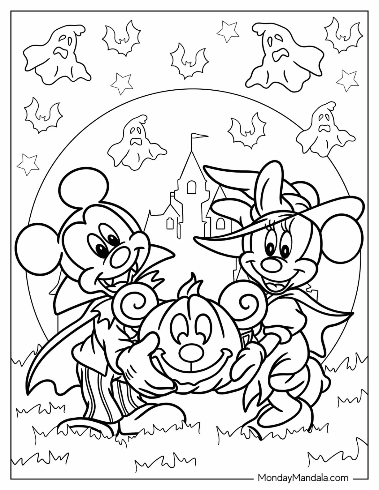 Çocuklar İçin Disney Cadıları Boyama Sayfaları 