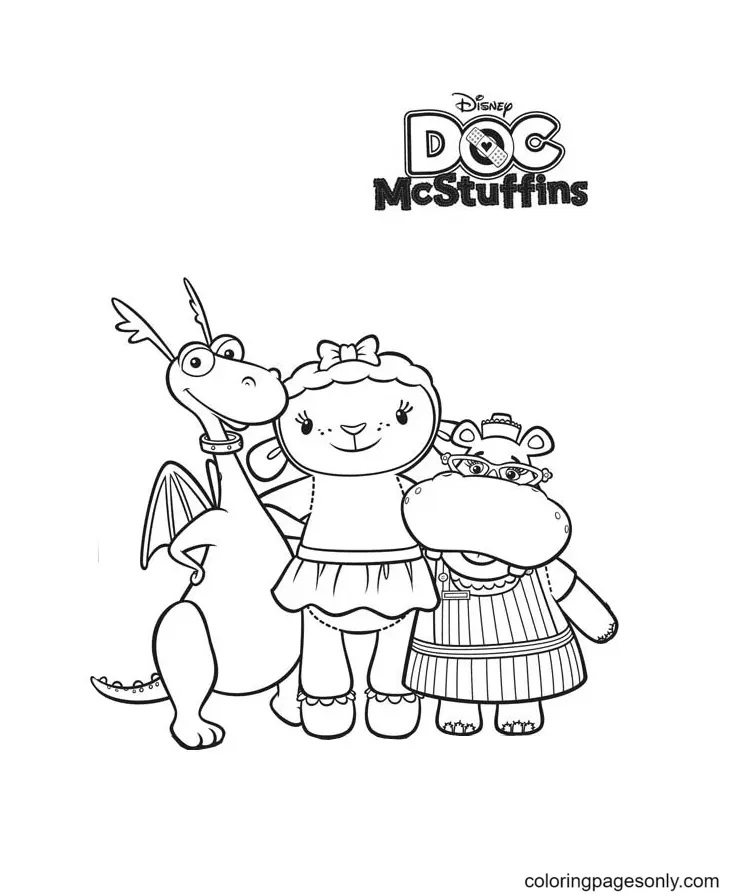 Çocuklar İçin Doktor Mcstuffins Boyama Sayfaları 