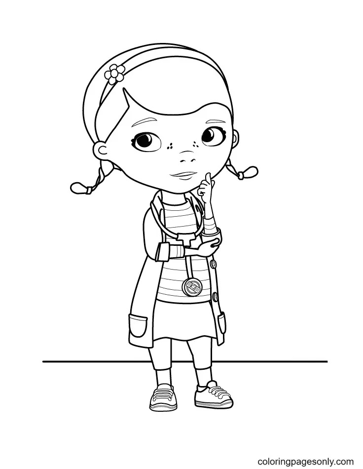 Çocuklar İçin Doktor Mcstuffins Boyama Sayfaları 