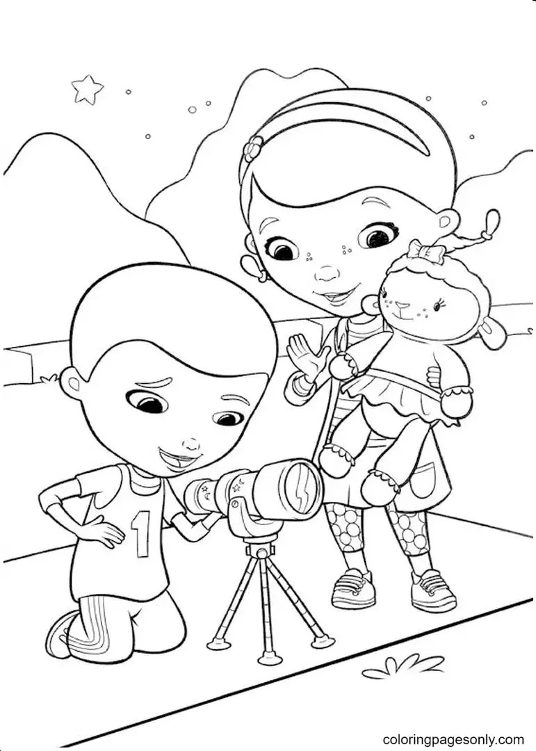 Çocuklar İçin Doktor Mcstuffins Boyama Sayfaları 