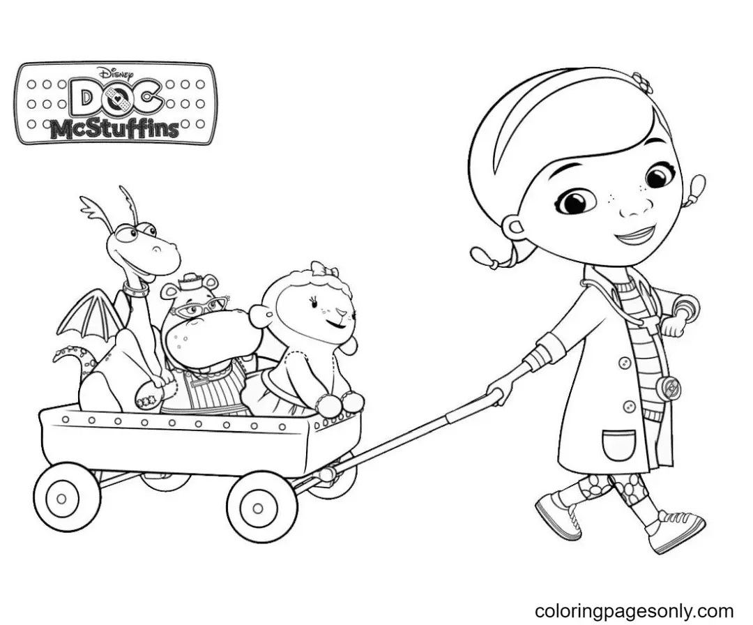Çocuklar İçin Doktor Mcstuffins Boyama Sayfaları 