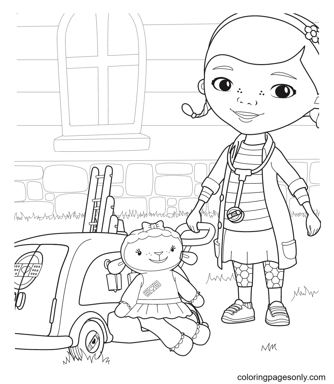 Çocuklar İçin Doktor Mcstuffins Boyama Sayfaları 