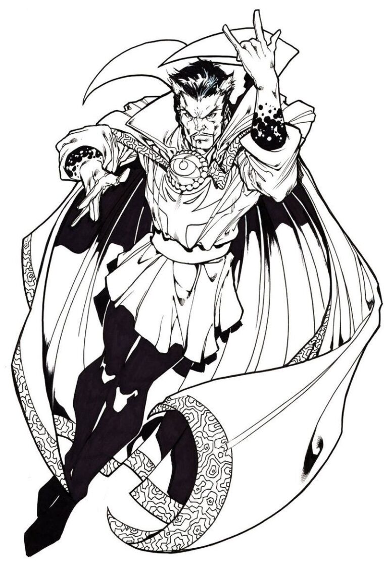 Çocuklar İçin Doktor Strange Boyama Sayfaları 